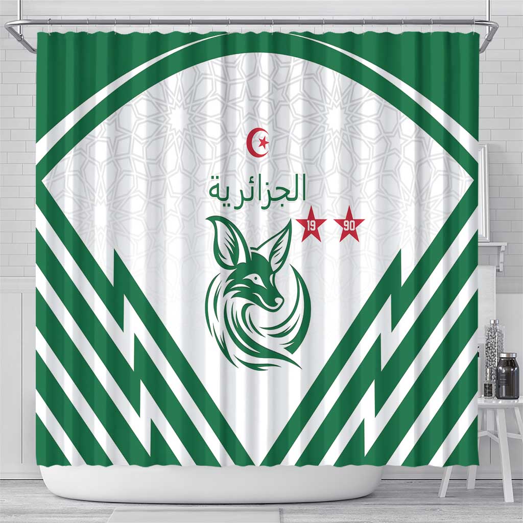 Algeria Football Shower Curtain Go Champions - African Pride
