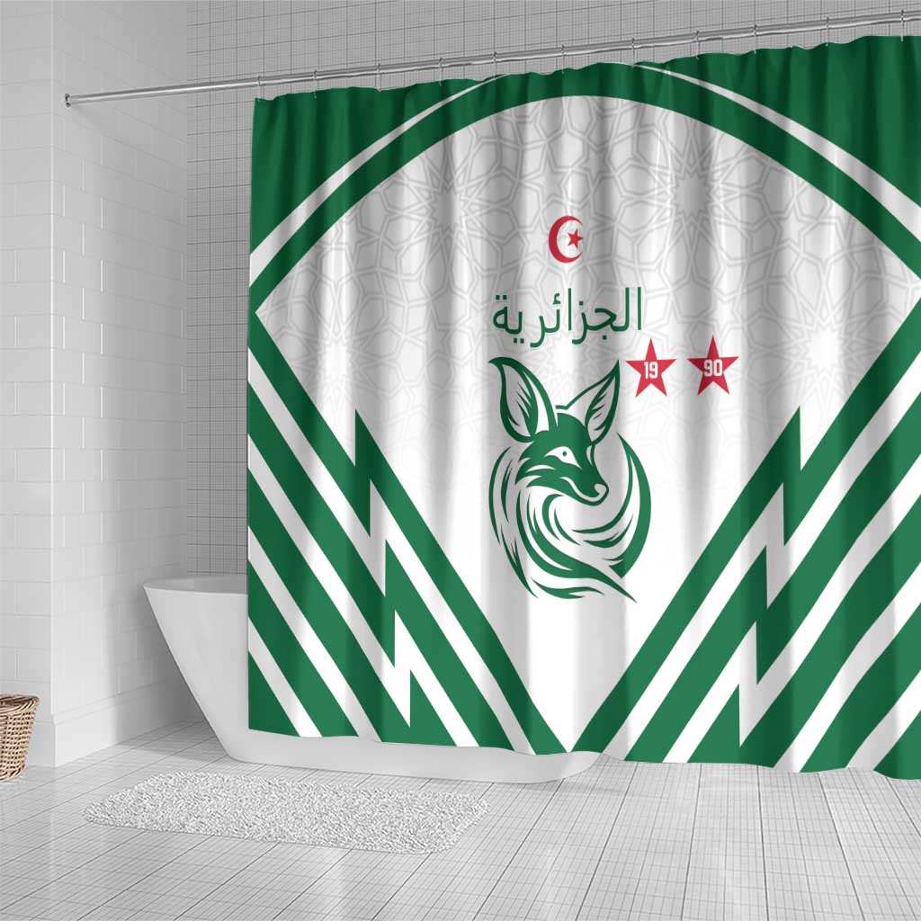 Algeria Football Shower Curtain Go Champions - African Pride