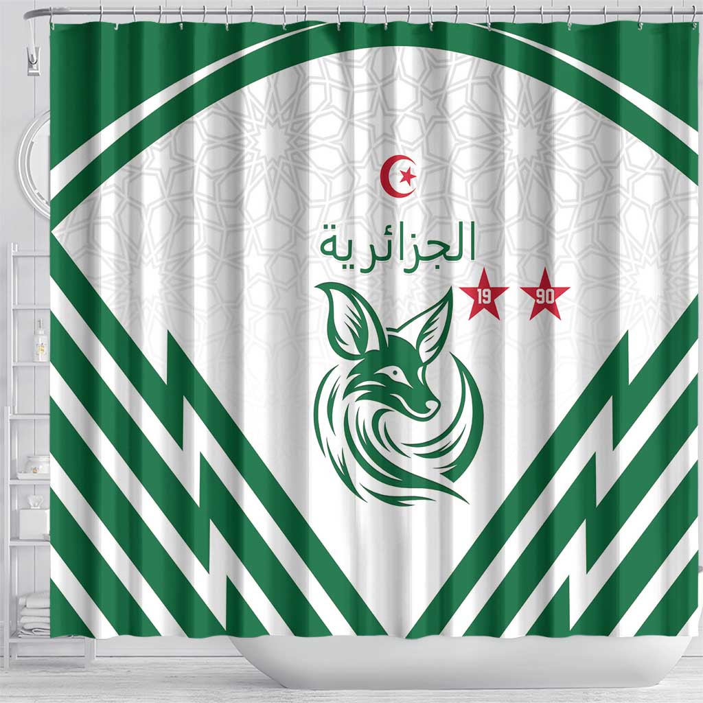 Algeria Football Shower Curtain Go Champions - African Pride