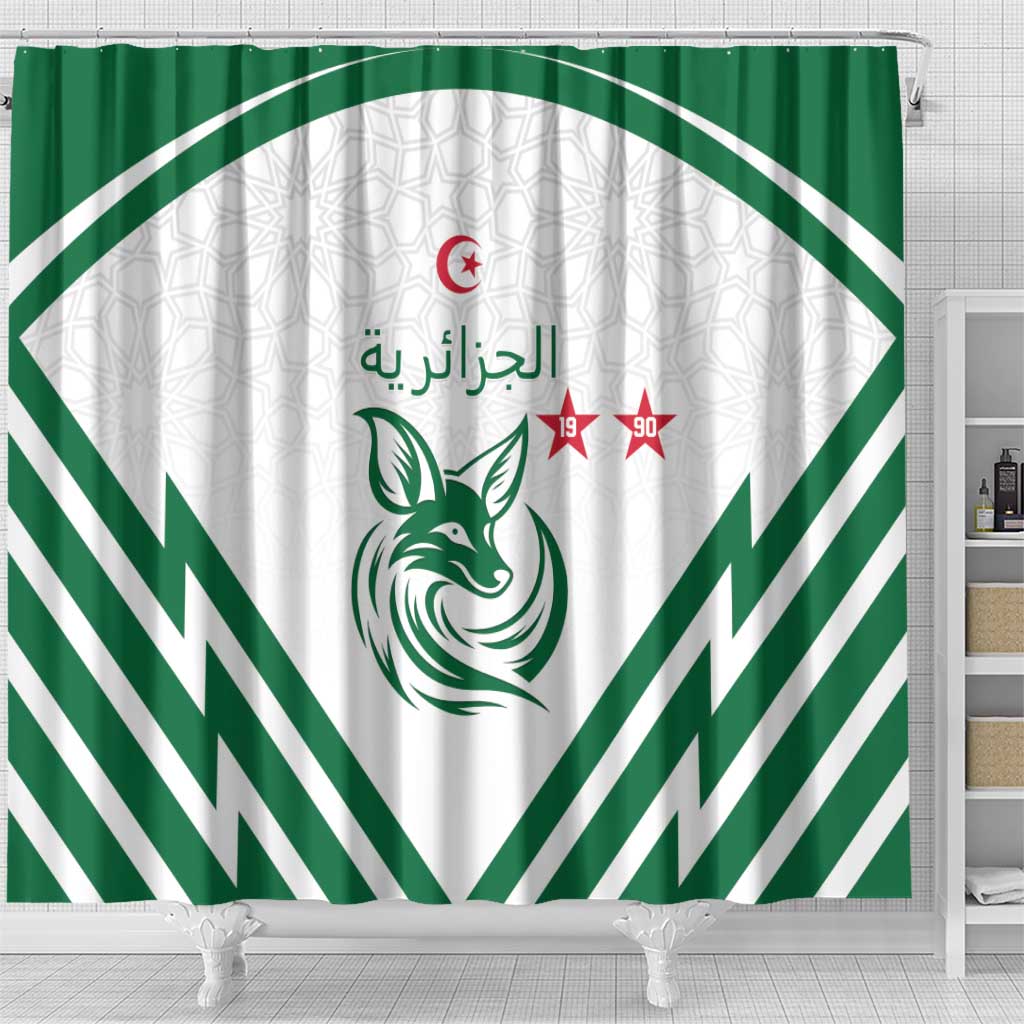 Algeria Football Shower Curtain Go Champions - African Pride