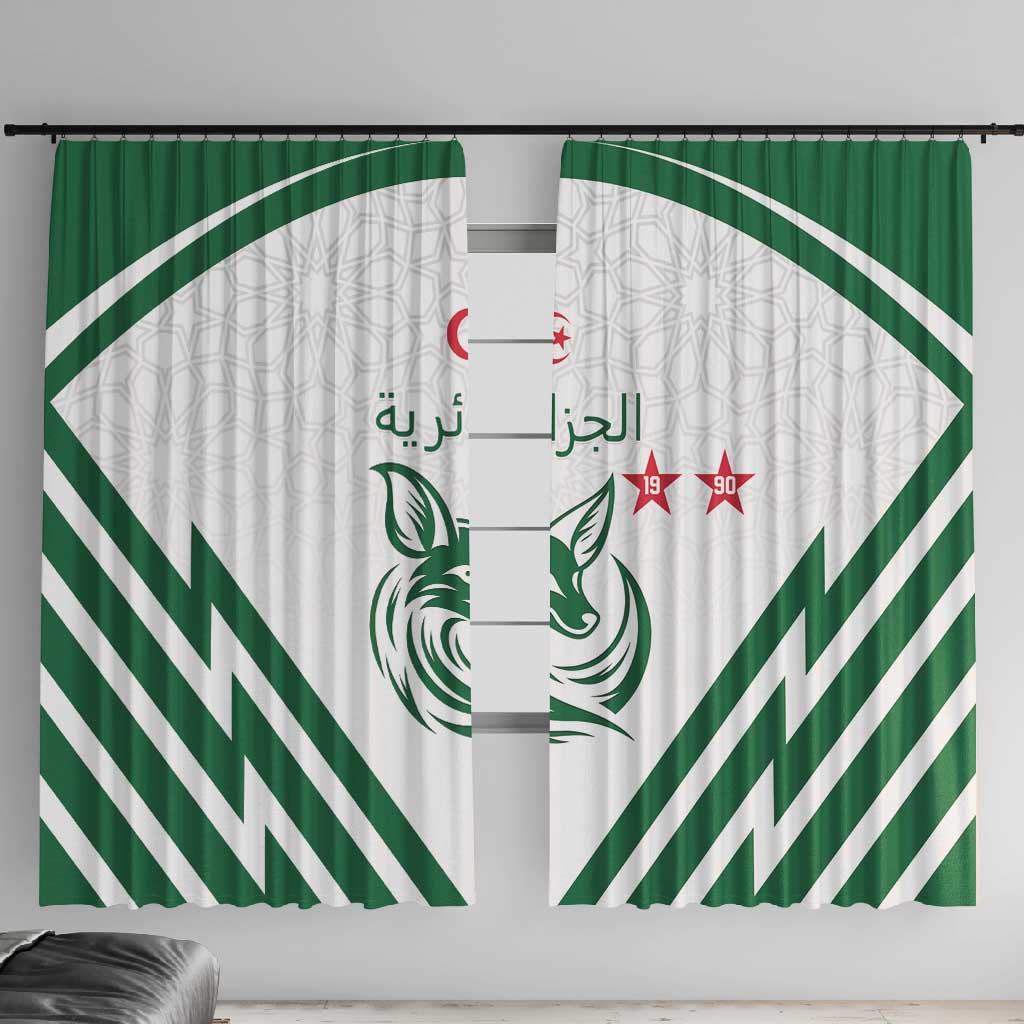 Algeria Football Window Curtain Go Champions - African Pride