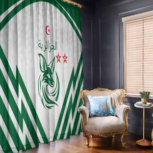 Algeria Football Window Curtain Go Champions - African Pride