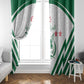 Algeria Football Window Curtain Go Champions - African Pride