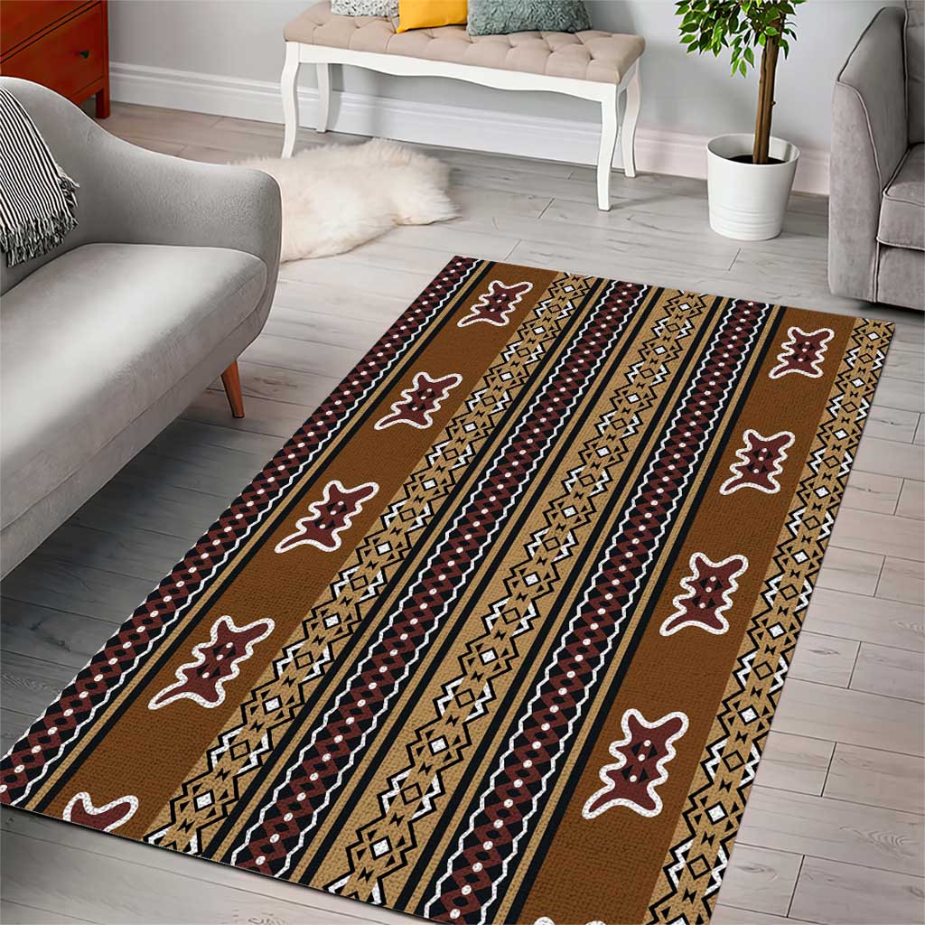 Mali Mud Cloth Area Rug Traditional Bologan Pattern - African Pride