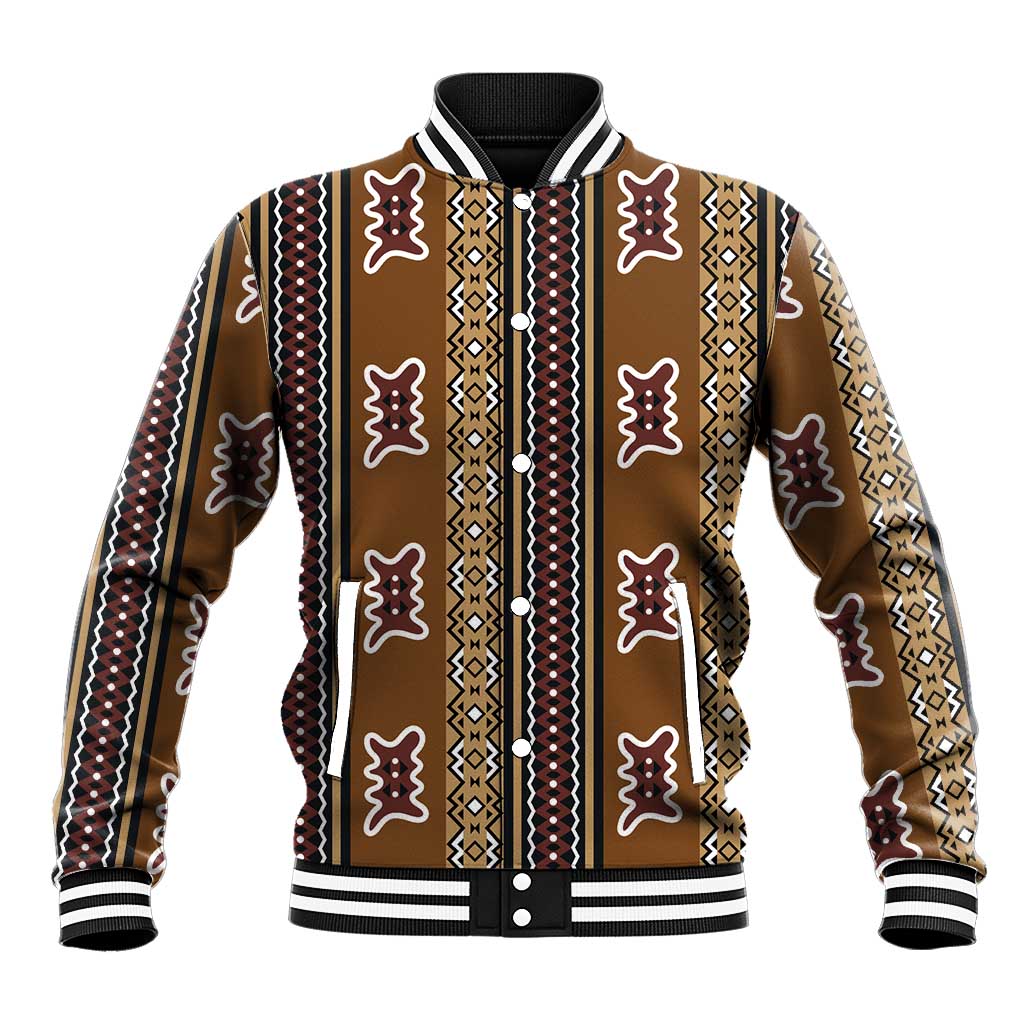 Mali Mud Cloth Baseball Jacket Traditional Bologan Pattern by African Pride