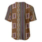 Mali Mud Cloth Baseball Jersey Traditional Bologan Pattern - African Pride