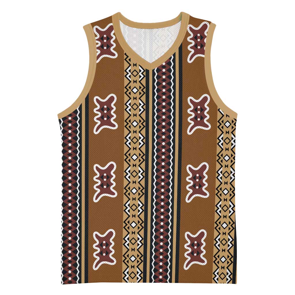 Mali Mud Cloth Basketball Jersey Traditional Bologan Pattern by African ...