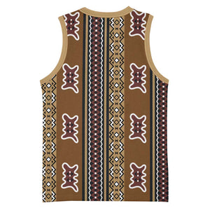 Mali Mud Cloth Basketball Jersey Traditional Bologan Pattern - African Pride