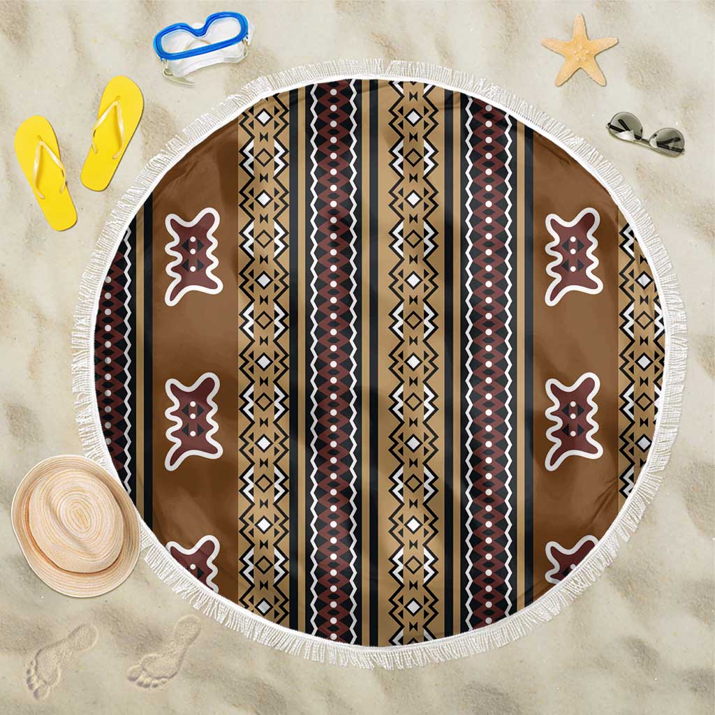 Mali Mud Cloth Beach Blanket Traditional Bologan Pattern by African Pride