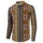 Mali Bologan Mud Cloth Pattern Button Sweatshirt