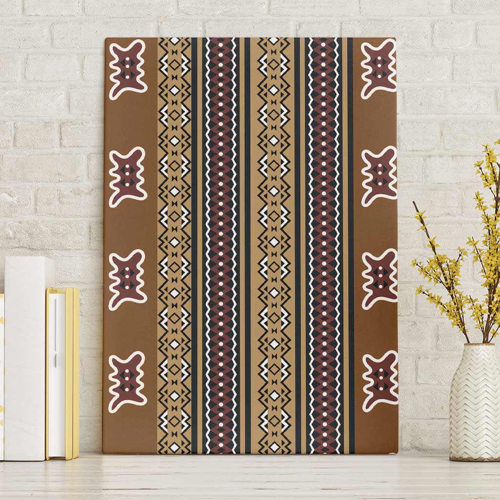 Mali Mud Cloth Canvas Wall Art Traditional Bologan Pattern by African Pride