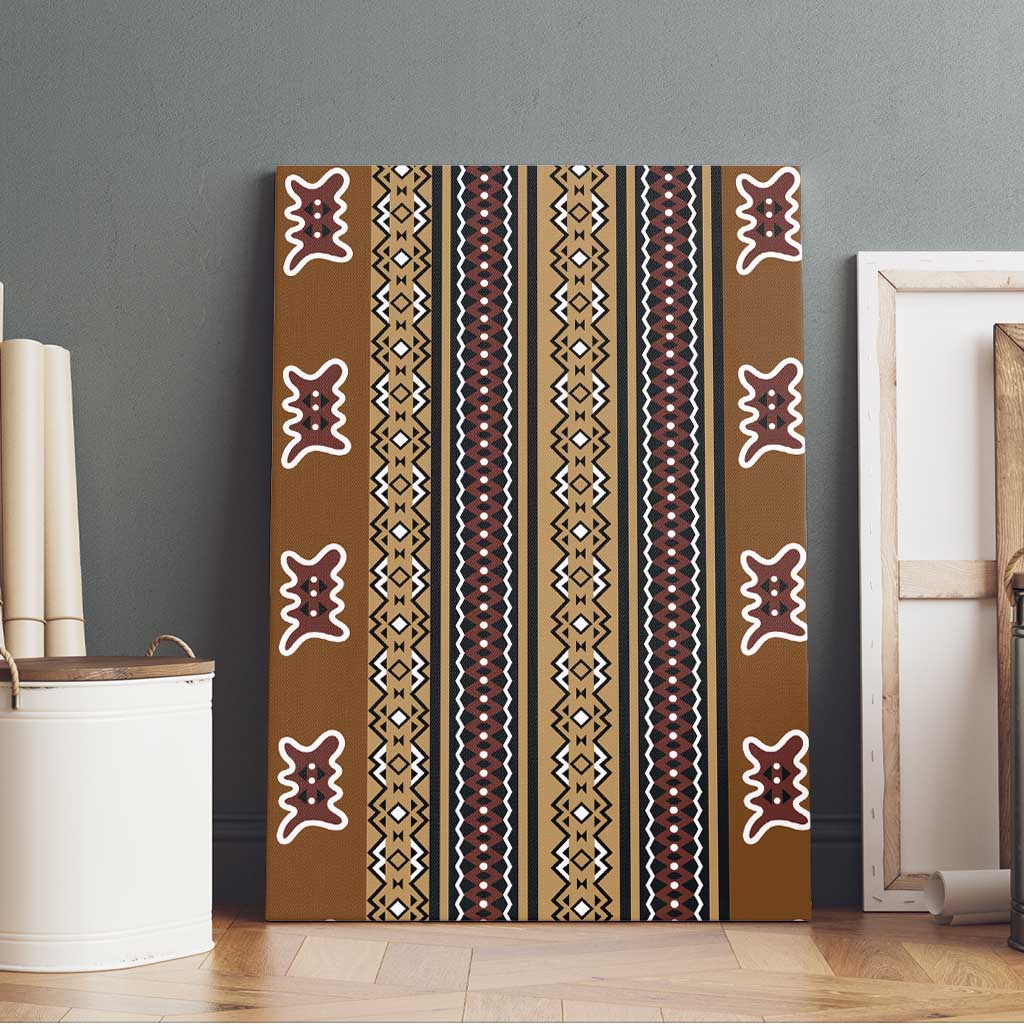 Mali Mud Cloth Canvas Wall Art Traditional Bologan Pattern - African Pride