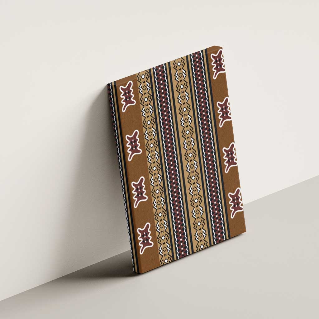 Mali Mud Cloth Canvas Wall Art Traditional Bologan Pattern - African Pride