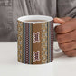 Mali Bologan Mud Cloth Pattern Ceramic Mug
