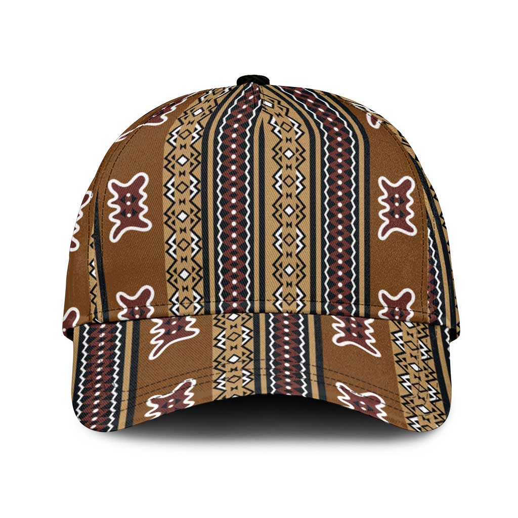 Mali Mud Cloth Classic Cap Traditional Bologan Pattern by African Pride
