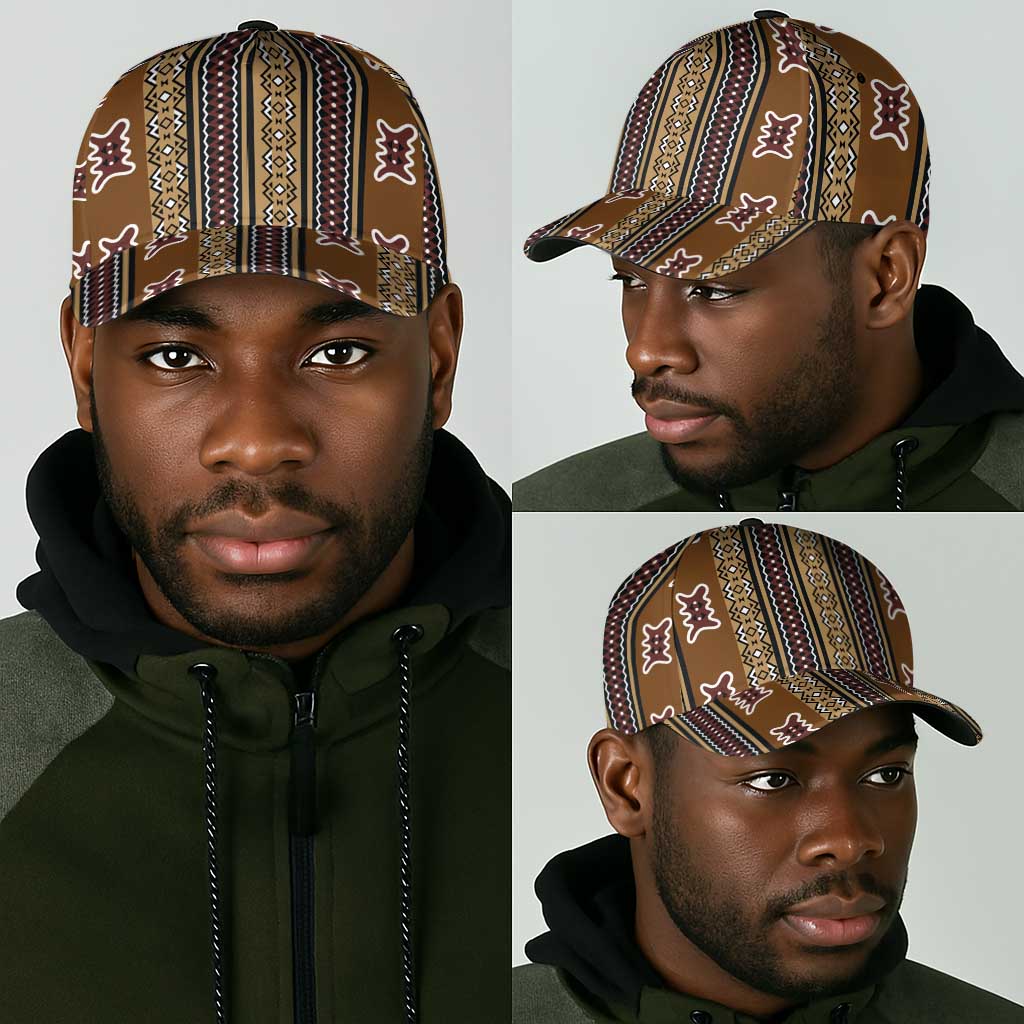 Mali Mud Cloth Classic Cap Traditional Bologan Pattern - African Pride
