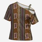 Mali Bologan Mud Cloth Pattern Cross Shoulder Shirt