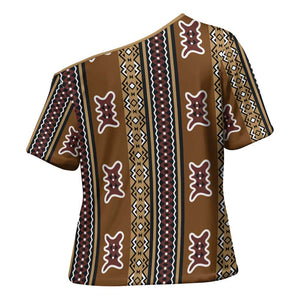 Mali Bologan Mud Cloth Pattern Cross Shoulder Shirt