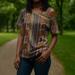 Mali Bologan Mud Cloth Pattern Cross Shoulder Shirt