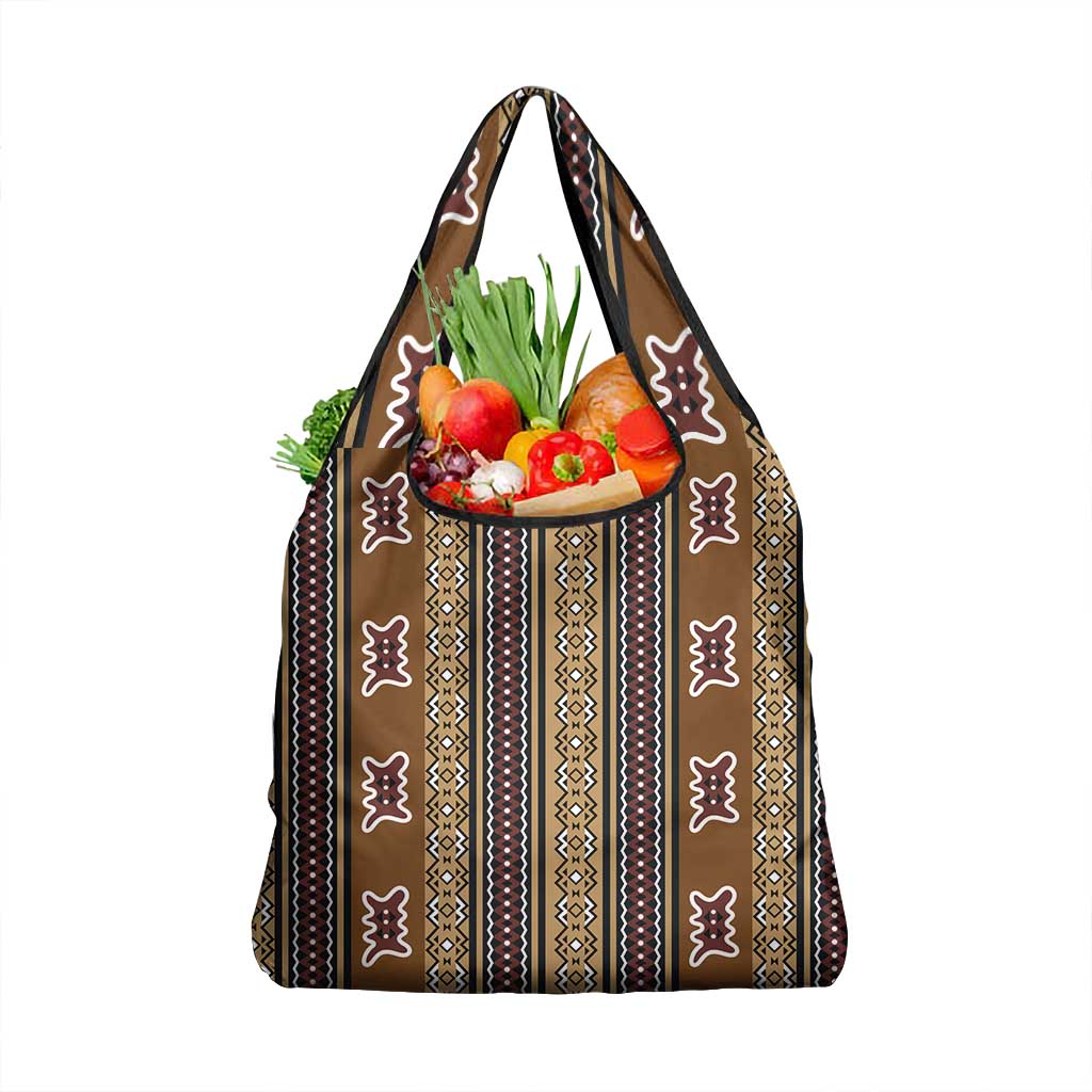 Mali Mud Cloth Grocery Bag Traditional Bologan Pattern by African Pride