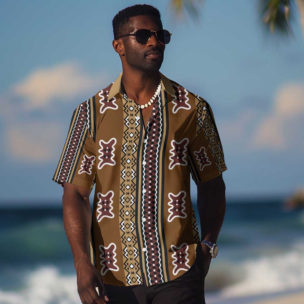 Mali Mud Cloth Hawaiian Shirt Traditional Bologan Pattern - African Pride