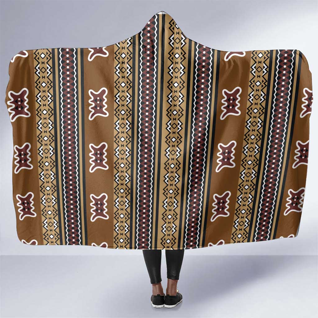 Mali Mud Cloth Hooded Blanket Traditional Bologan Pattern - African Pride