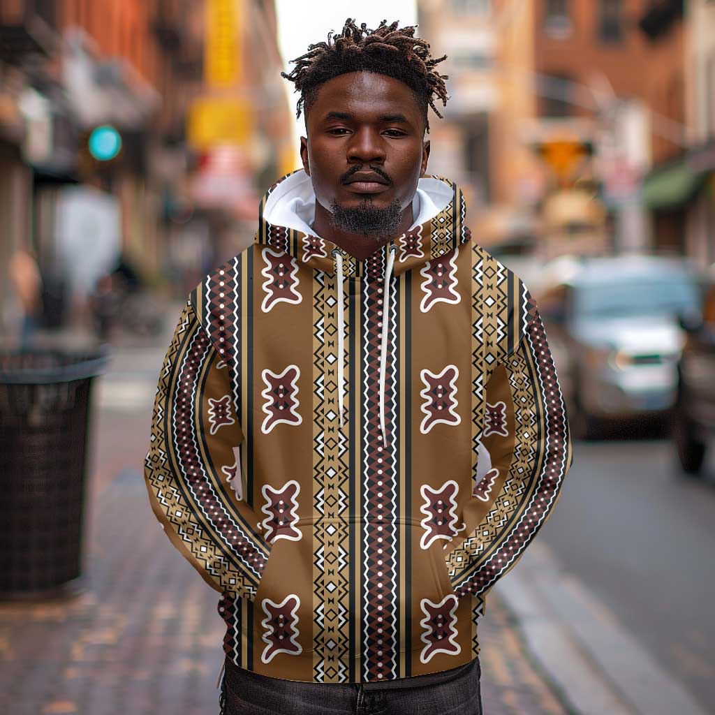 Mali Mud Cloth Hoodie Traditional Bologan Pattern - African Pride