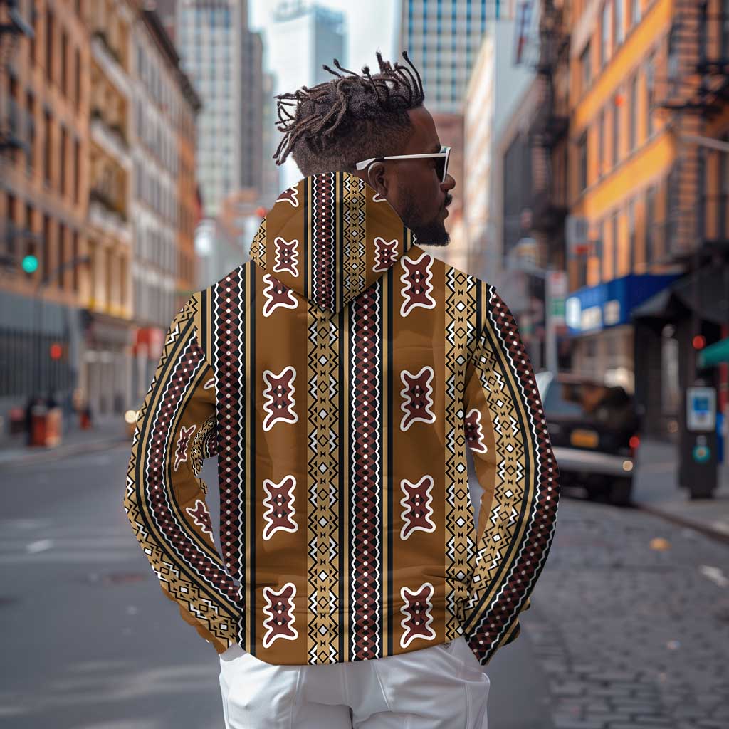 Mali Mud Cloth Hoodie Traditional Bologan Pattern - African Pride