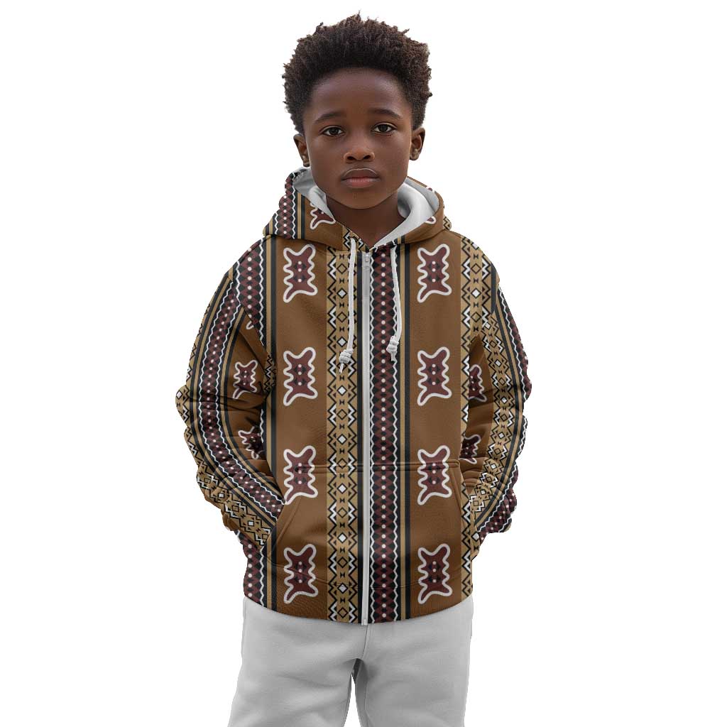 Mali Mud Cloth Kid Hoodie Traditional Bologan Pattern - African Pride