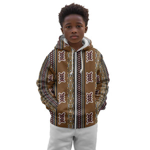 Mali Mud Cloth Kid Hoodie Traditional Bologan Pattern - African Pride