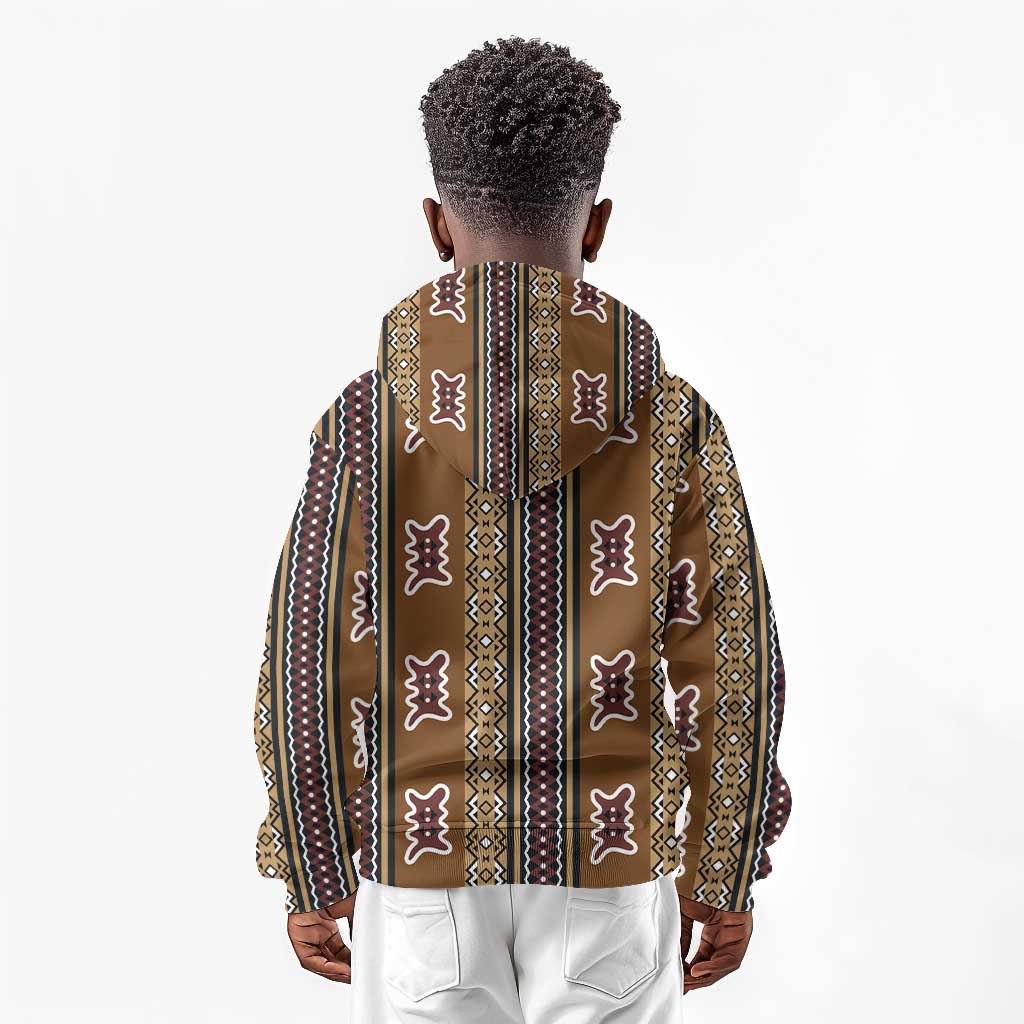Mali Mud Cloth Kid Hoodie Traditional Bologan Pattern - African Pride