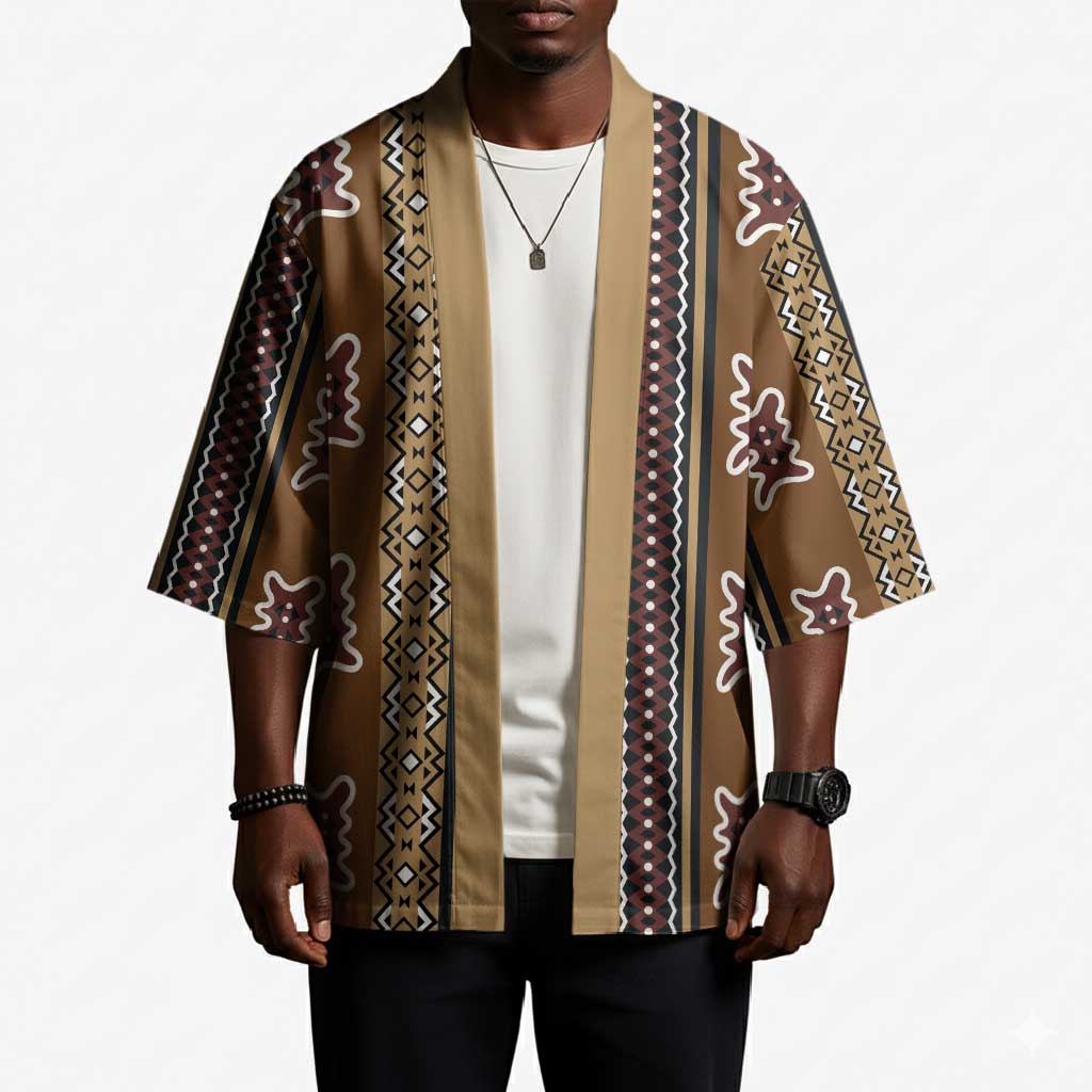 Mali Bologan Mud Cloth Pattern Kimono