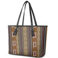 Mali Mud Cloth Leather Tote Bag Traditional Bologan Pattern - African Pride