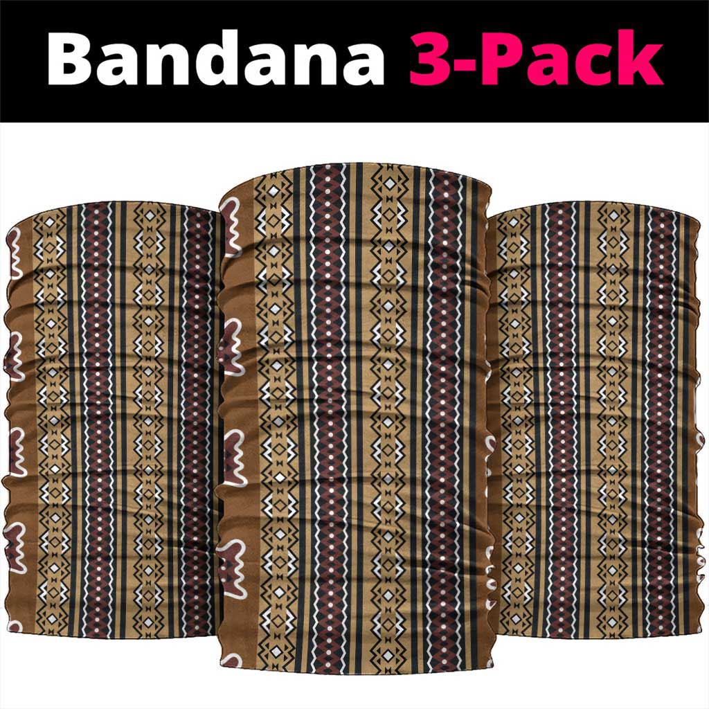 Mali Mud Cloth Neck Gaiter Traditional Bologan Pattern by African Pride