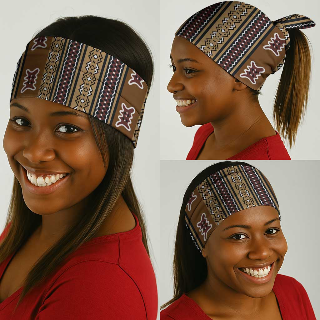 Mali Mud Cloth Neck Gaiter Traditional Bologan Pattern - African Pride