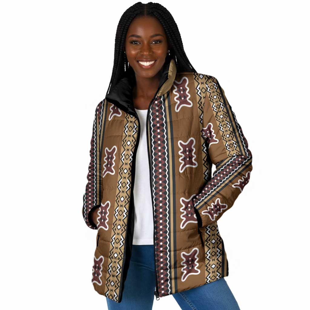Mali Bologan Mud Cloth Pattern Padded Jacket