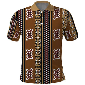 Mali Mud Cloth Polo Shirt Traditional Bologan Pattern - African Pride