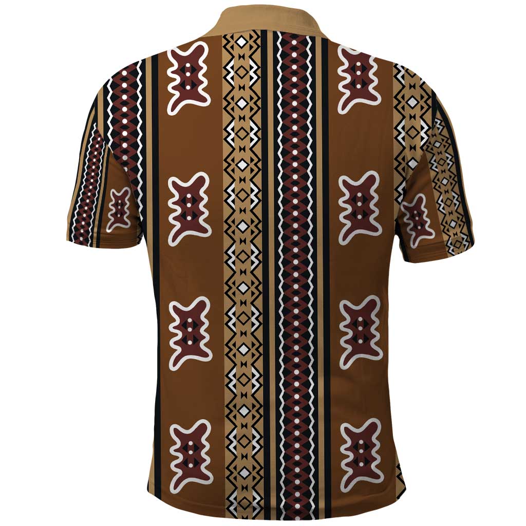 Mali Mud Cloth Polo Shirt Traditional Bologan Pattern - African Pride
