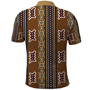 Mali Mud Cloth Polo Shirt Traditional Bologan Pattern - African Pride