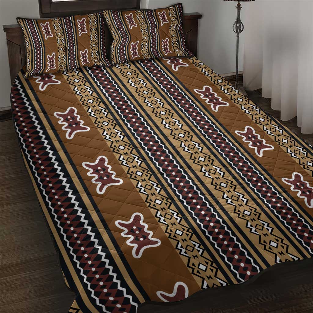 Mali Mud Cloth Quilt Bed Set Traditional Bologan Pattern by African Pride