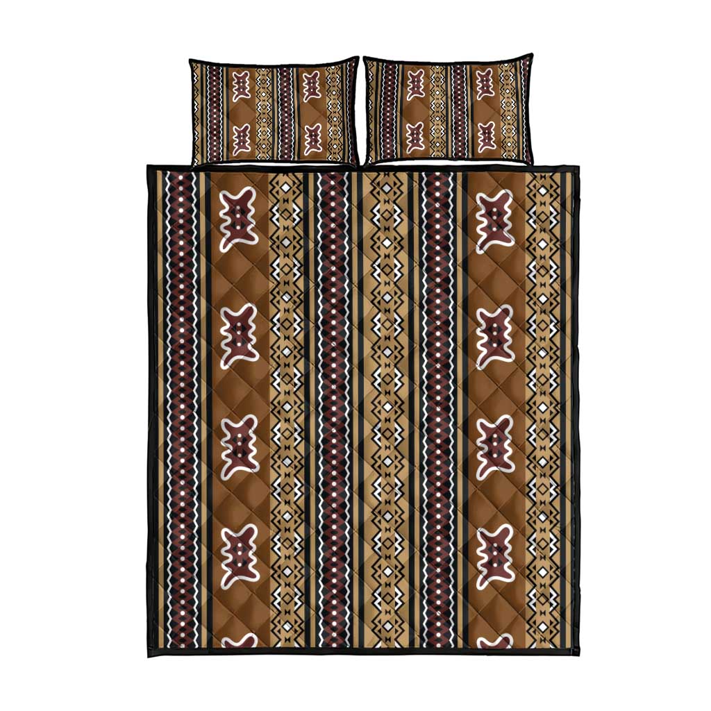 Mali Mud Cloth Quilt Bed Set Traditional Bologan Pattern - African Pride