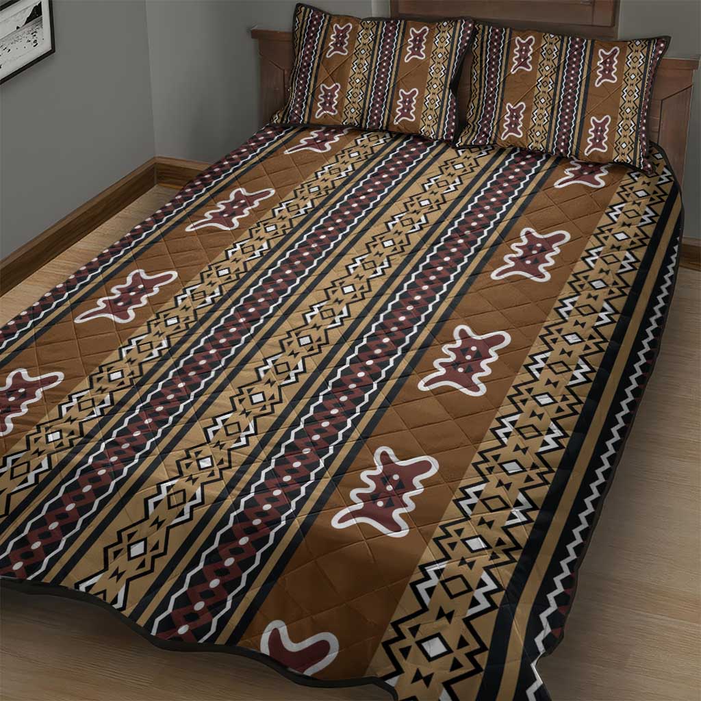 Mali Mud Cloth Quilt Bed Set Traditional Bologan Pattern - African Pride