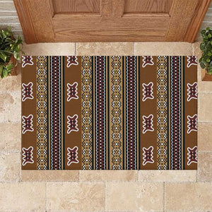 Mali Mud Cloth Rubber Doormat Traditional Bologan Pattern - African Pride