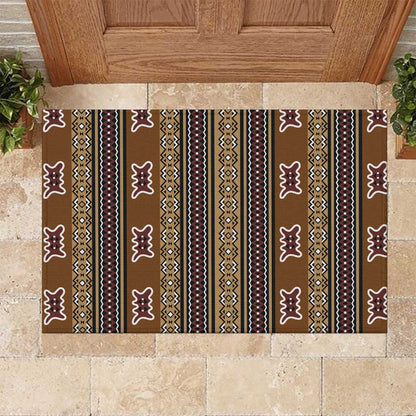 Mali Mud Cloth Rubber Doormat Traditional Bologan Pattern - African Pride