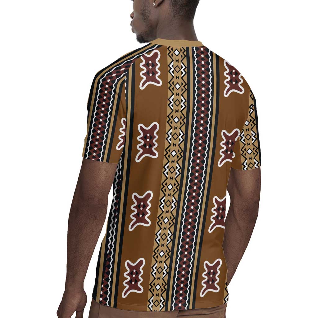 Mali Mud Cloth Rugby Jersey Traditional Bologan Pattern - African Pride