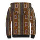 Mali Mud Cloth Sherpa Hoodie Traditional Bologan Pattern - African Pride