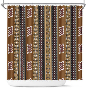 Mali Mud Cloth Shower Curtain Traditional Bologan Pattern - African Pride