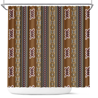 Mali Mud Cloth Shower Curtain Traditional Bologan Pattern - African Pride