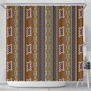 Mali Mud Cloth Shower Curtain Traditional Bologan Pattern - African Pride