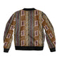 Mali Mud Cloth Sleeve Zip Bomber Jacket Traditional Bologan Pattern - African Pride
